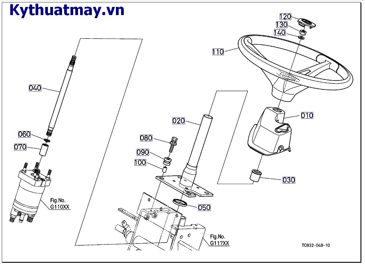 Tay nắm hệ thống lái ( cũ) <= 128343